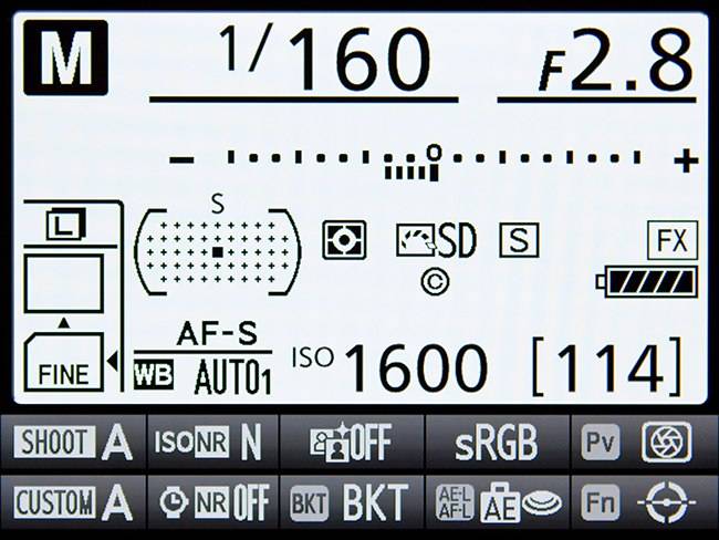 The Information Display of the D810, accessed with the Info Button or i Button, and "activated" with the i Button