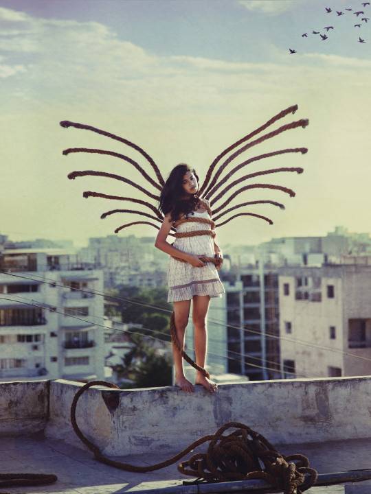 butterfly girl with wings