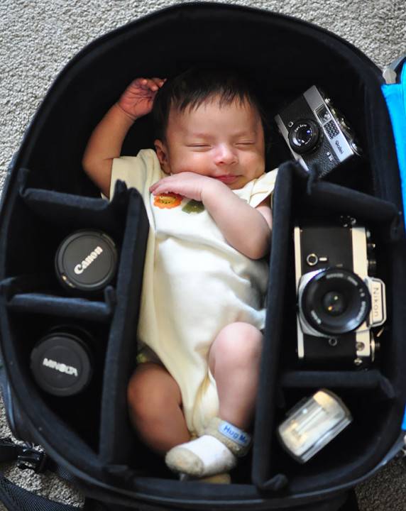photographer baby in bag (3)