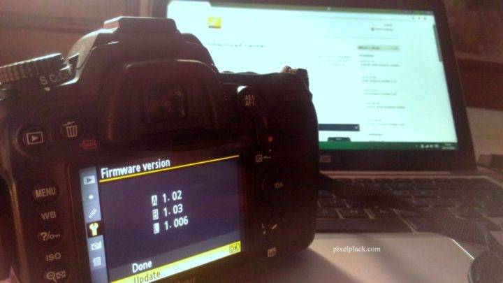 Firmware Update on Nikon DSLR