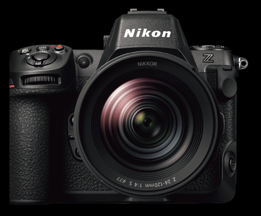 Nikon Z mirrorless camera with NIKKOR lens, professional photography equipment